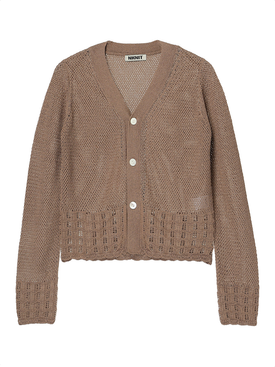 paper mix relaxed cardigan