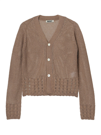 paper mix relaxed cardigan