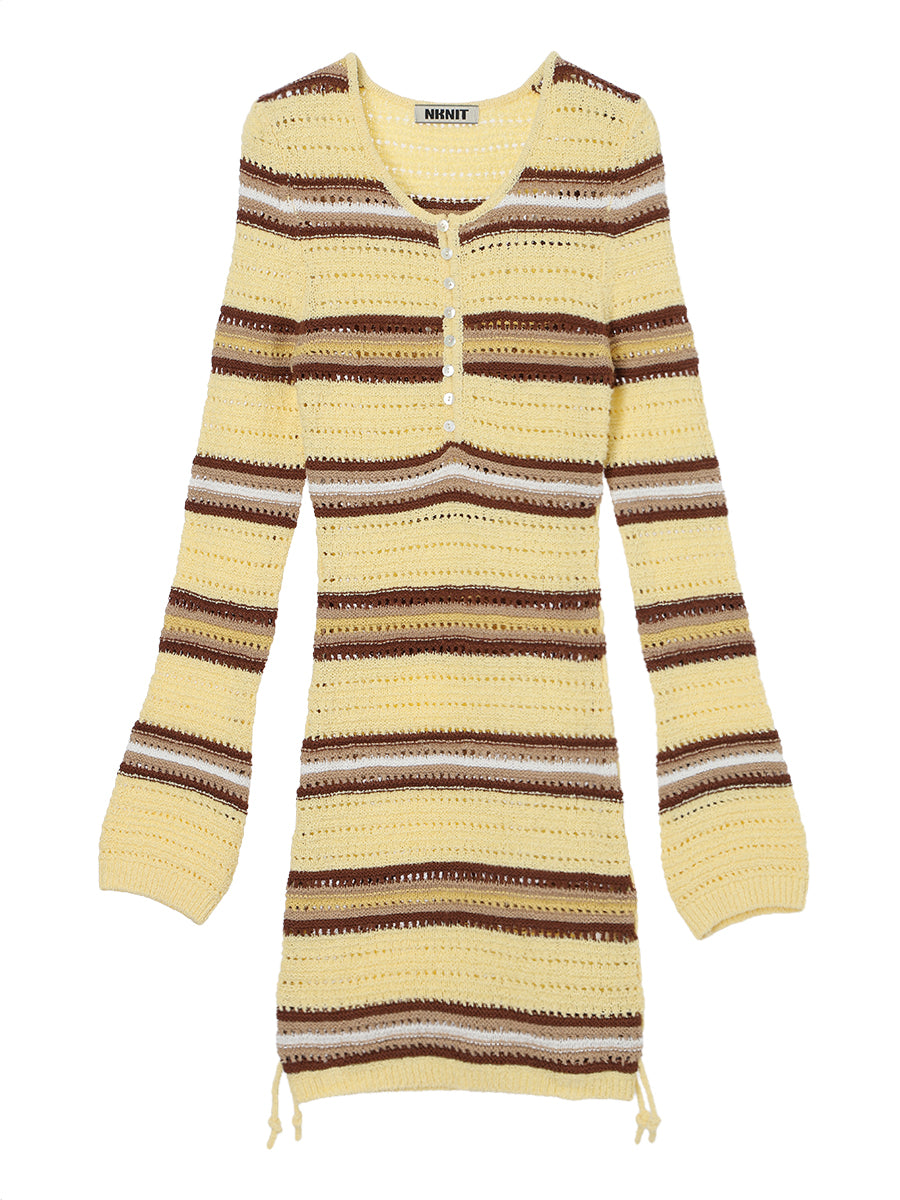 mesh KNIT mini dress