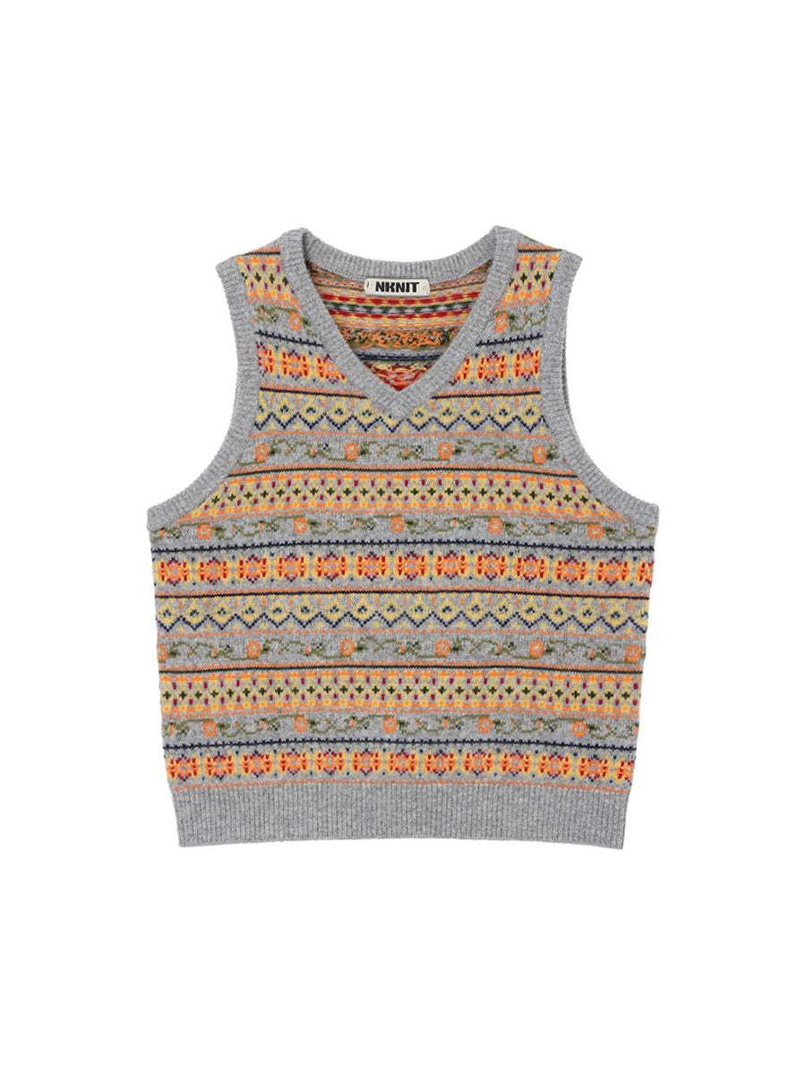 jacquard pattern KNIT vest