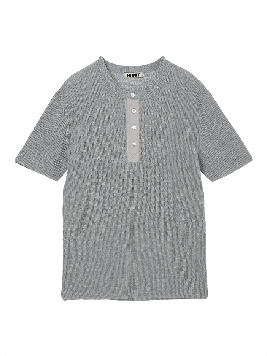 waffle henry neck KNIT
