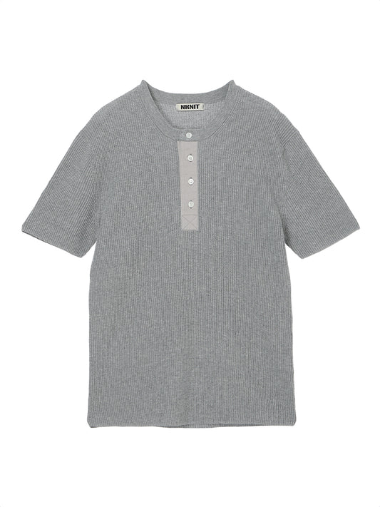 waffle henry neck KNIT