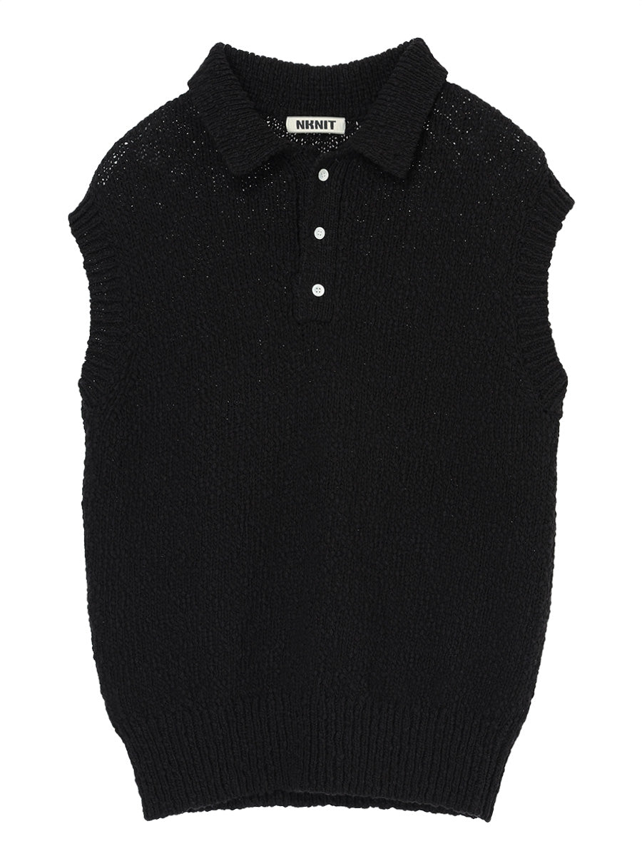 トップス NKNIT sleeveless KNIT polo shirt sleeveless KNIT polo shirt – NKNIT