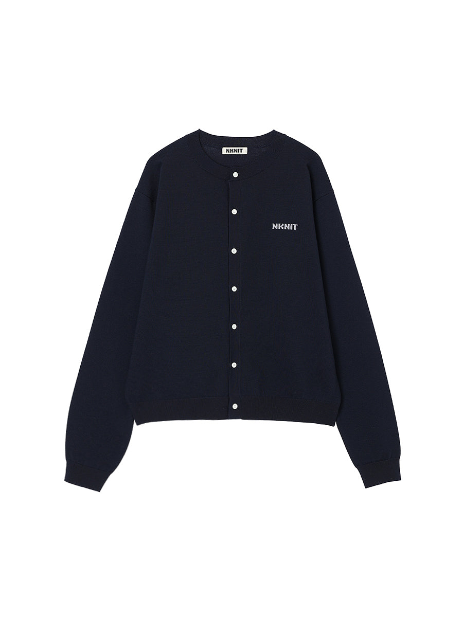NKNIT logo cardigan