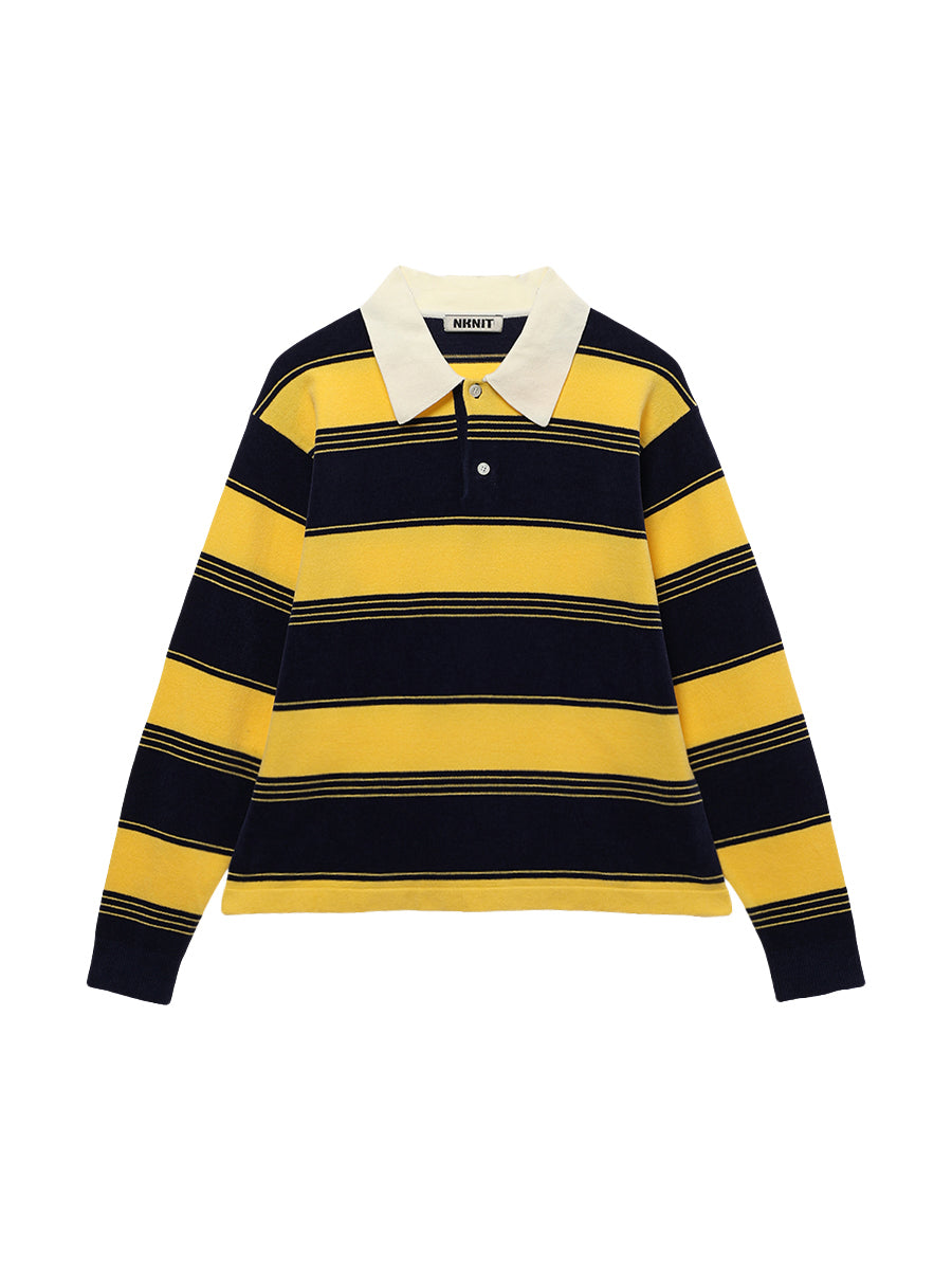 velvet touch KNIT polo shirt