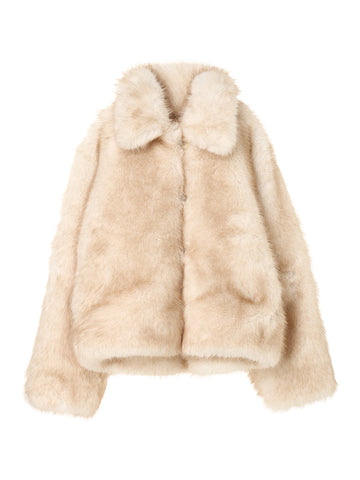 faux fur big jacket – NKNIT