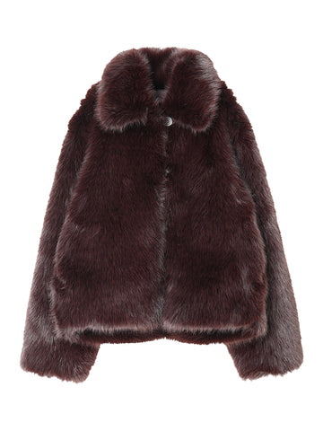 faux fur big jacket – NKNIT