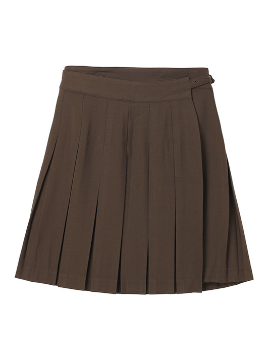 pleated wrap skirt