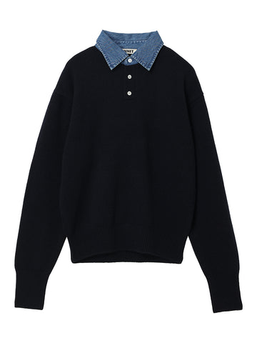 denim collar raccoon KNIT – NKNIT
