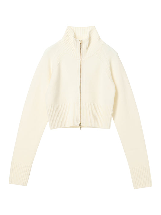 high neck zipper KNIT