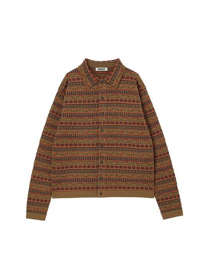 jacquard pattern KNIT  shirt