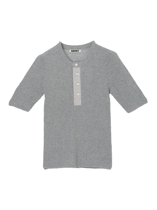 waffle henry neck KNIT