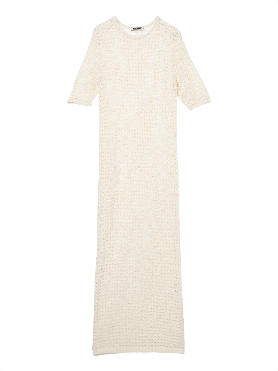 dry sheer KNIT long dress
