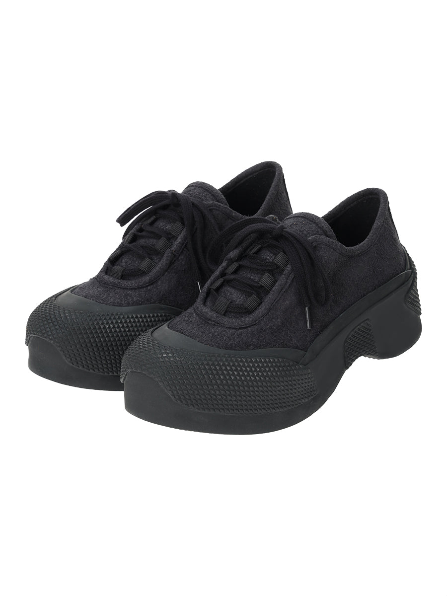 NKNIT×PARABOLOÏDE lace up platform shoes