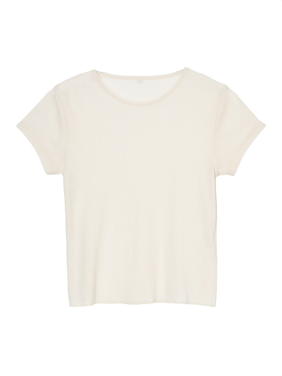 cotton/cashmere feathery T-shirt (mini)