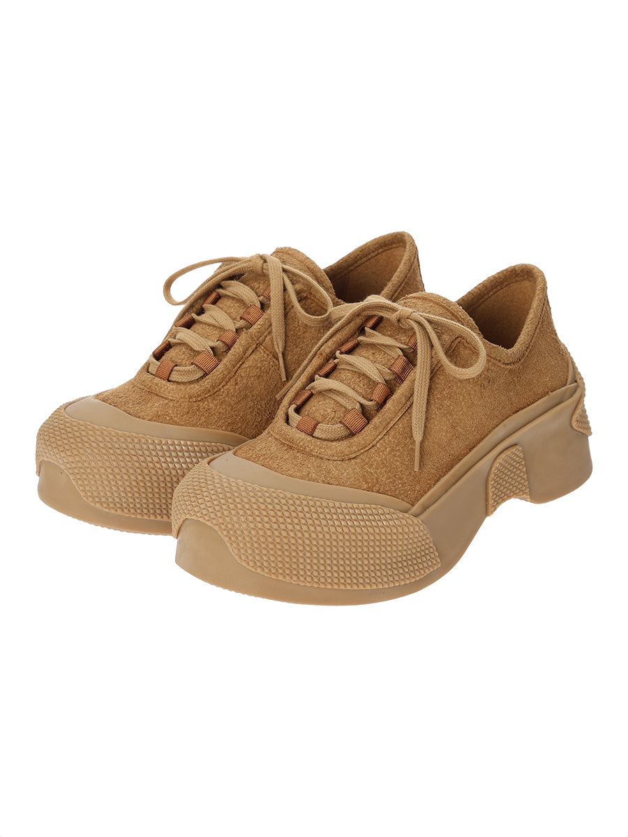 NKNIT×PARABOLOÏDE lace up platform shoes