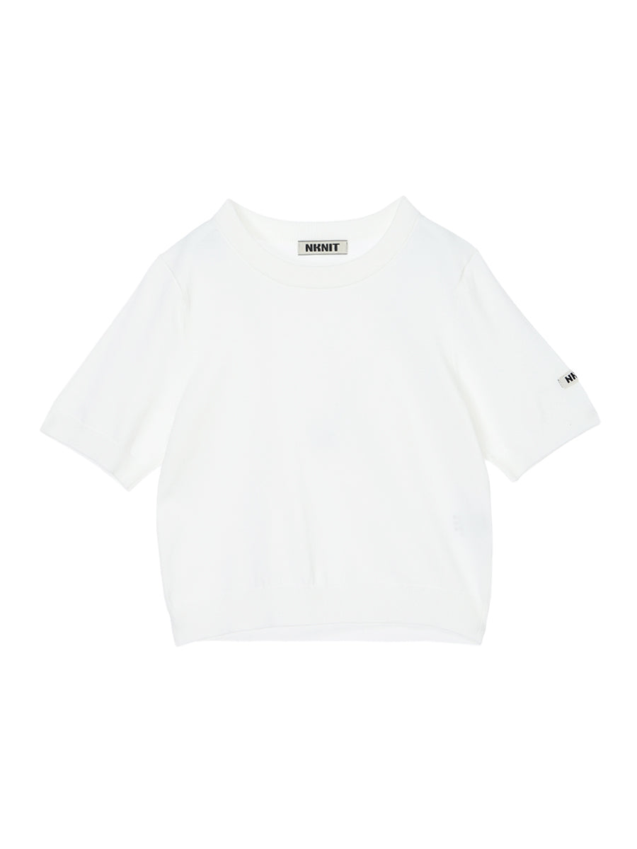 cotton/acetate KNIT t-shirt（mini) – NKNIT