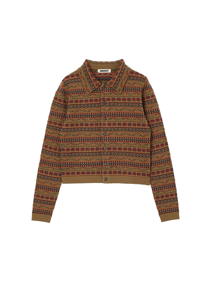 jacquard pattern KNIT  shirt