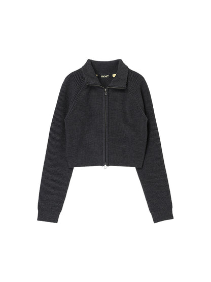 zip-up high neck KNIT【mini】