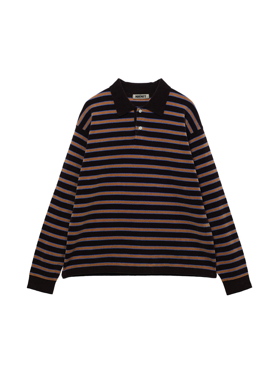 velvet touch KNIT polo shirt