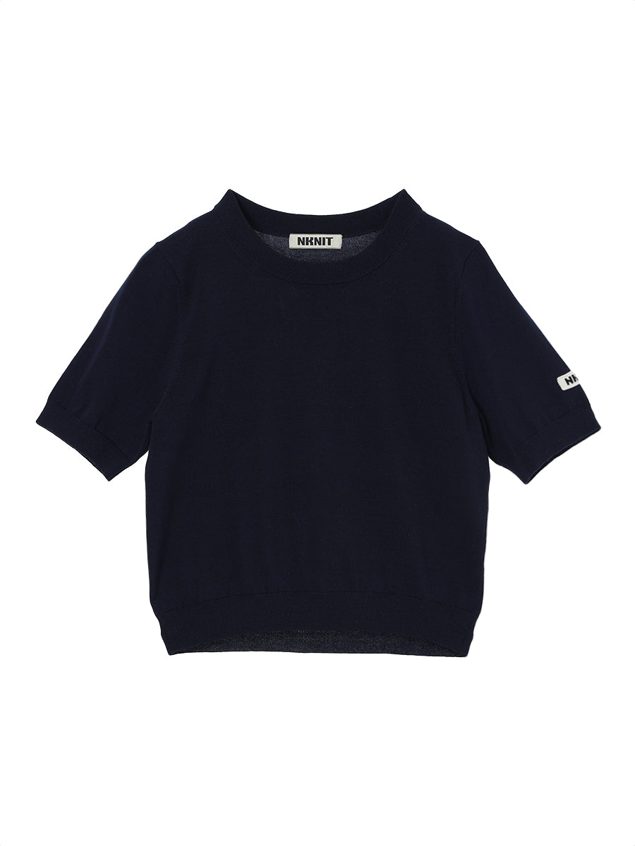 cotton/acetate KNIT t-shirt（mini) – NKNIT
