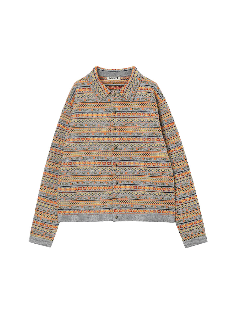 jacquard pattern KNIT  shirt