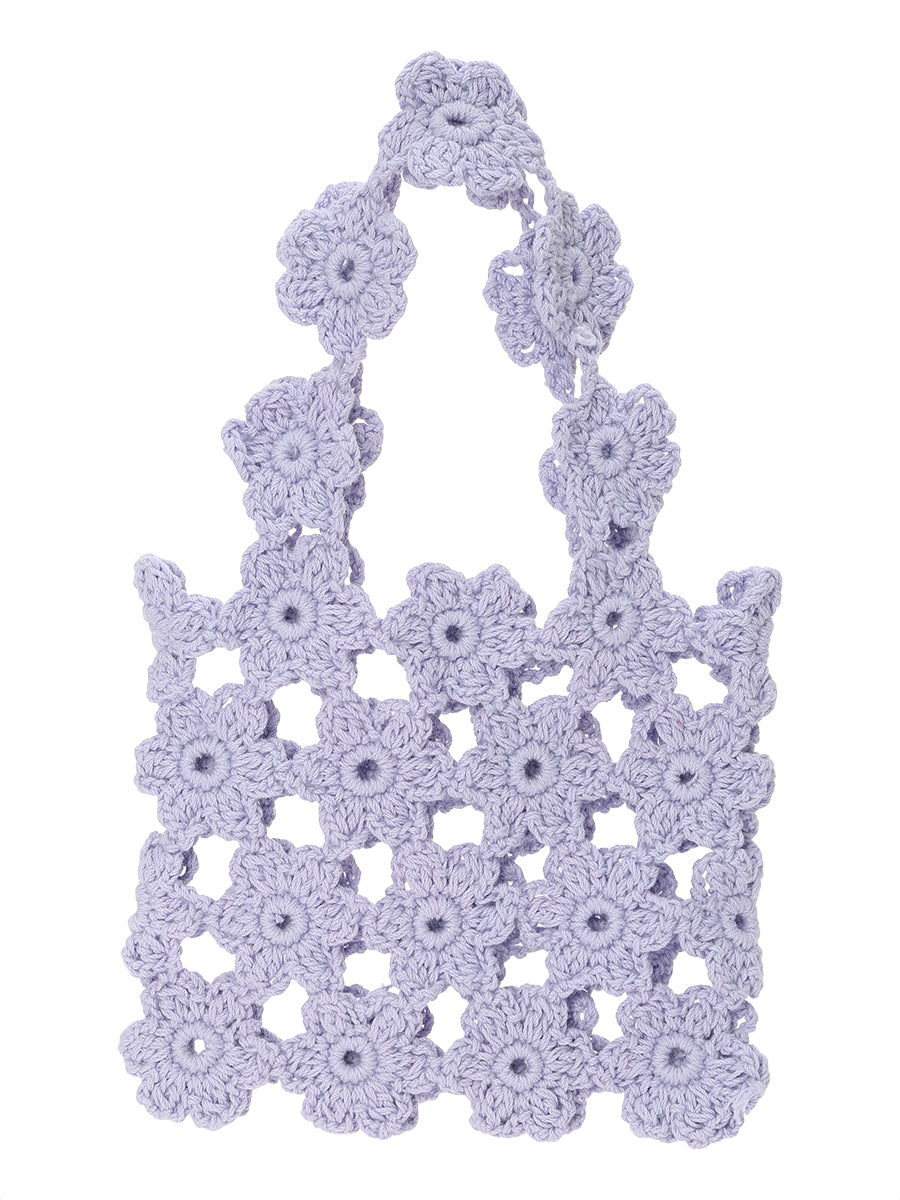 crochet KNIT flower bag