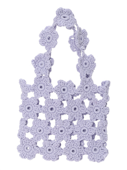 crochet KNIT flower bag