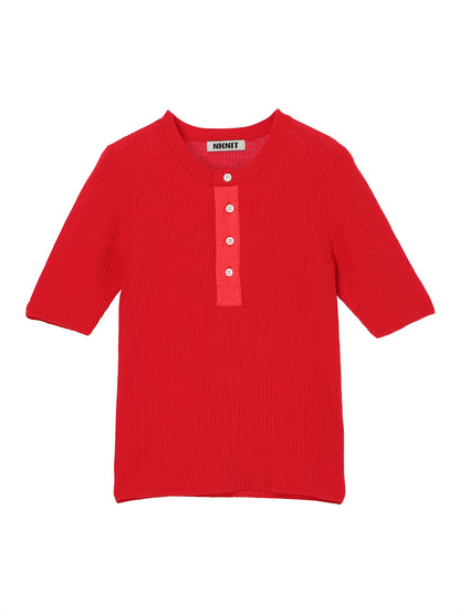 waffle henry neck KNIT