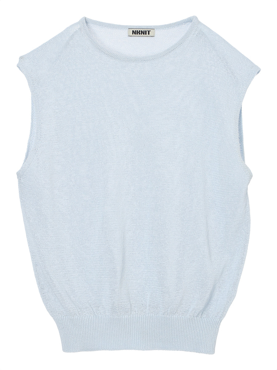 crispy cotton sleeveless KNIT