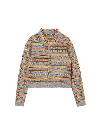 jacquard pattern KNIT  shirt