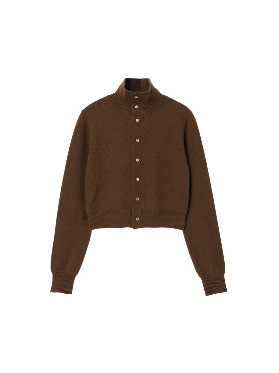cashmere high neck KNIT cardigan　【small】
