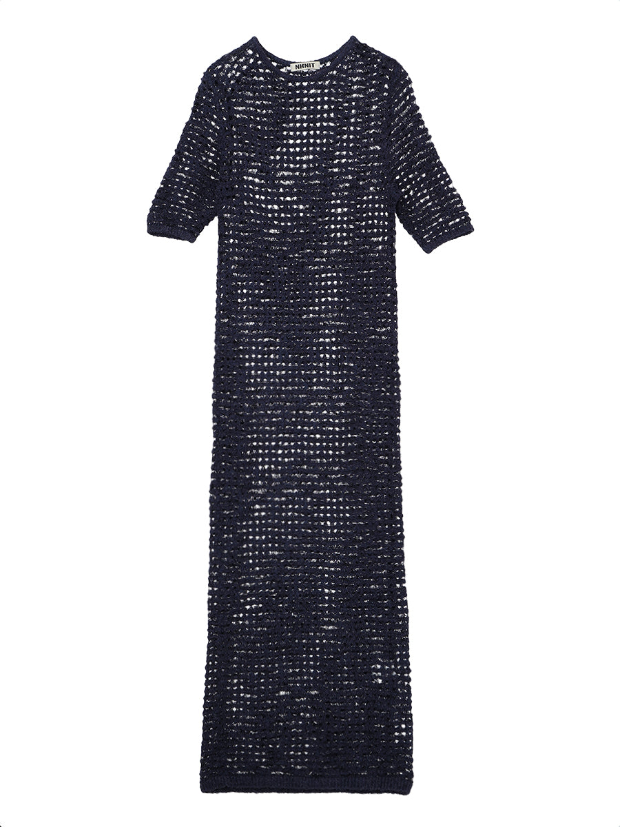 dry sheer KNIT long dress