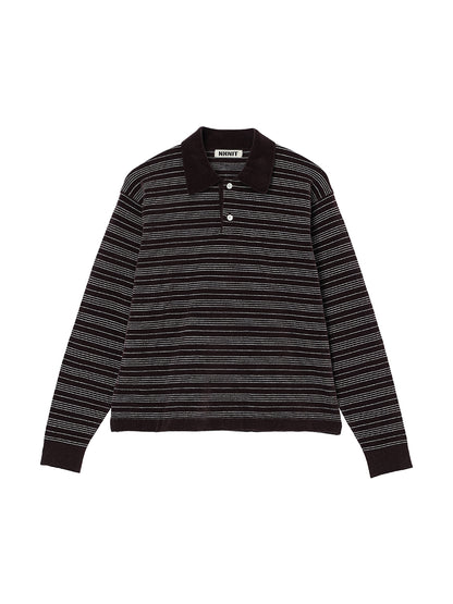 velvet touch KNIT polo shirt