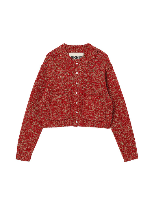 mix color KNIT cardigan