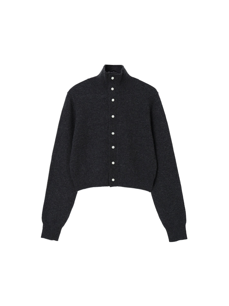 cashmere high neck KNIT cardigan　【small】