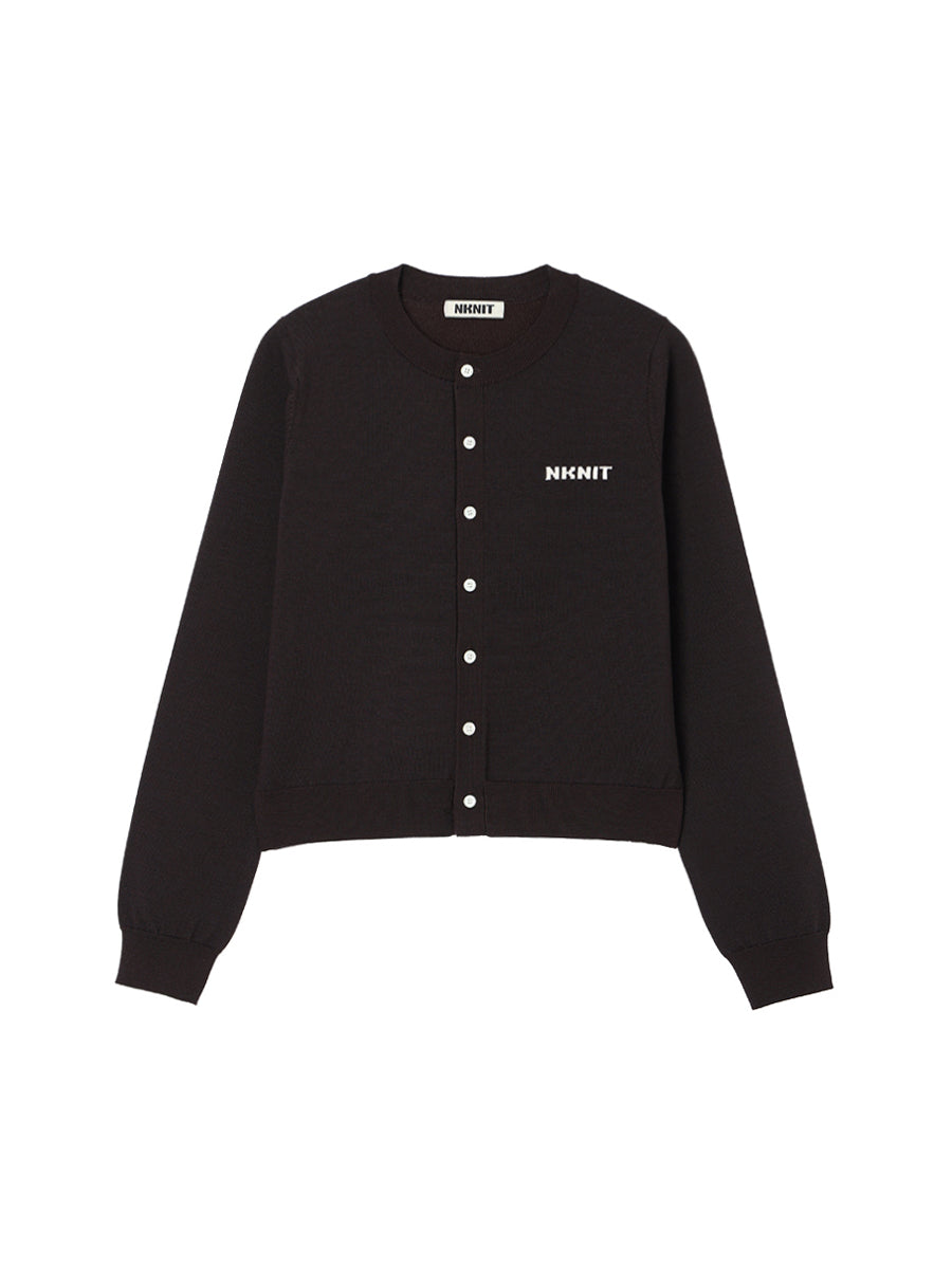 NKNIT logo cardigan