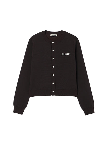 NKNIT logo cardigan