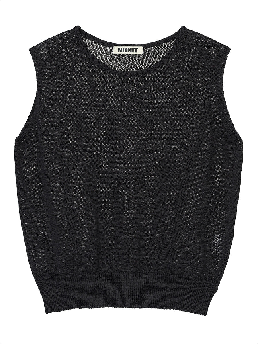 crispy cotton sleeveless KNIT
