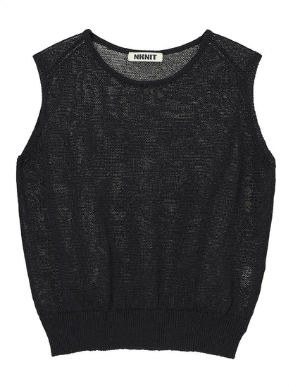 crispy cotton sleeveless KNIT