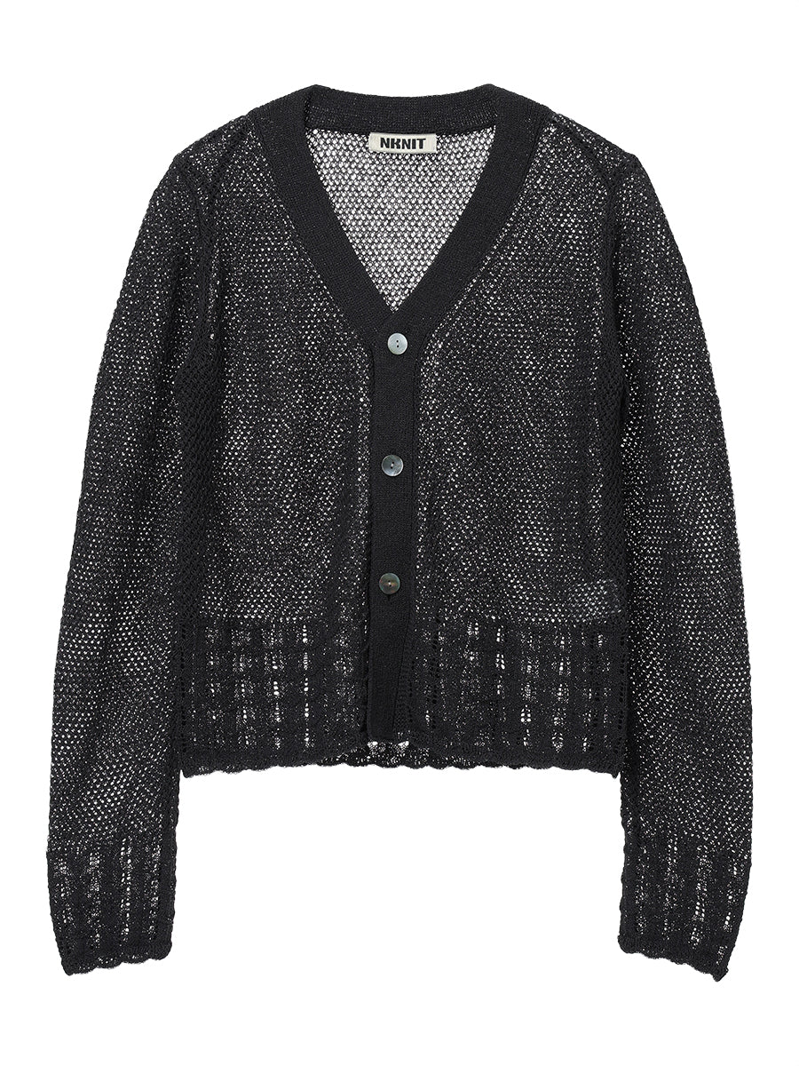 paper mix relaxed cardigan