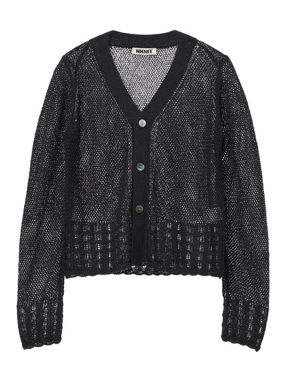 paper mix relaxed cardigan