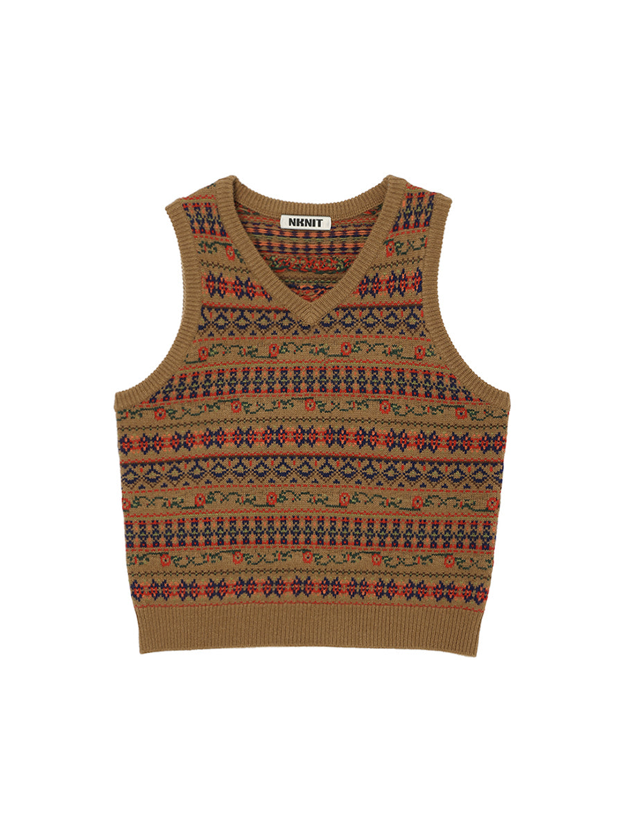 jacquard pattern KNIT vest