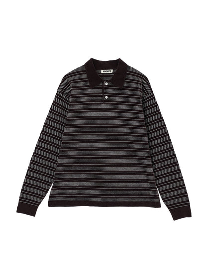 velvet touch KNIT polo shirt