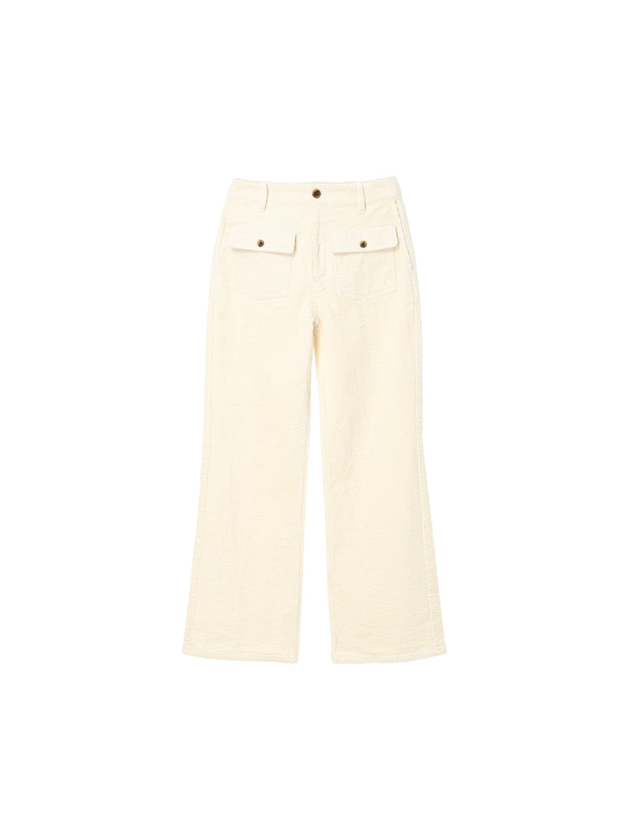 corduroy front pocket pants