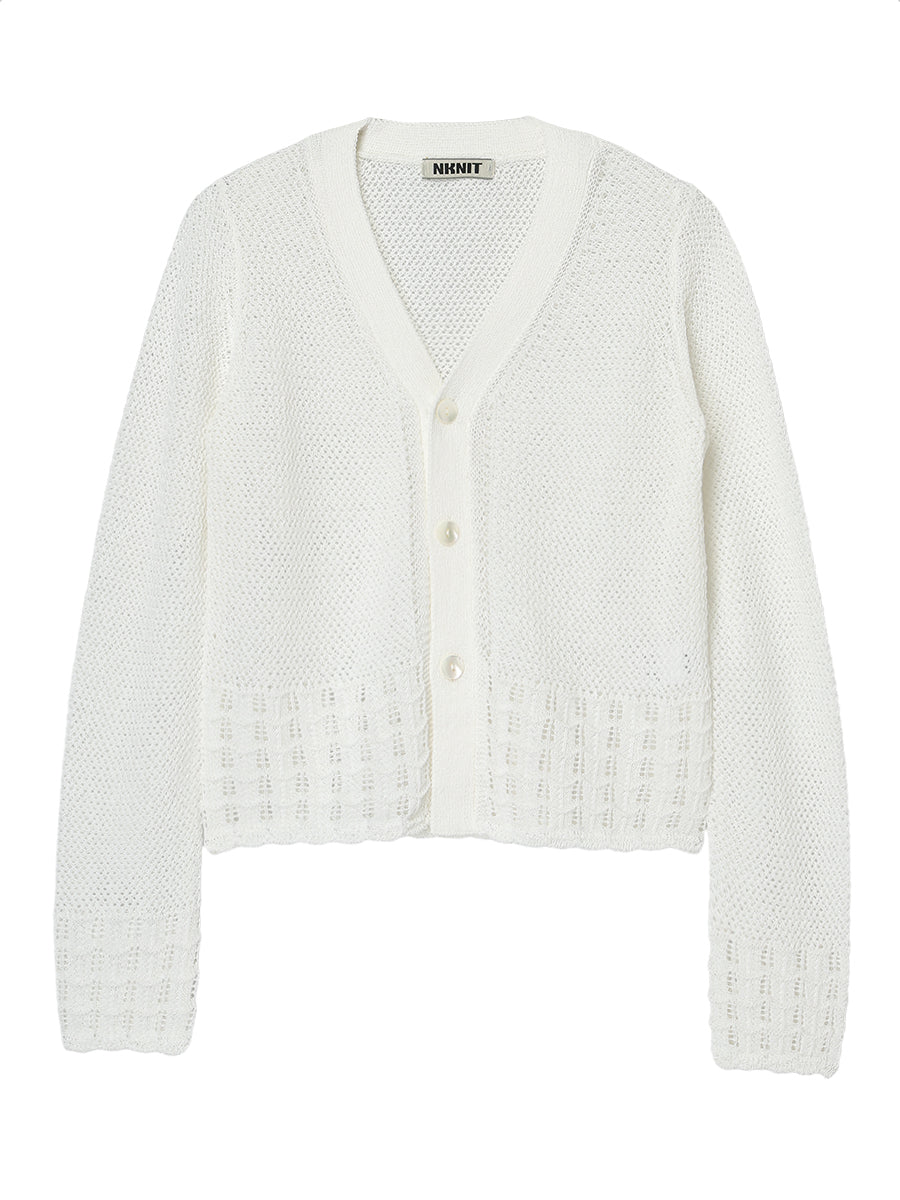 paper mix relaxed cardigan