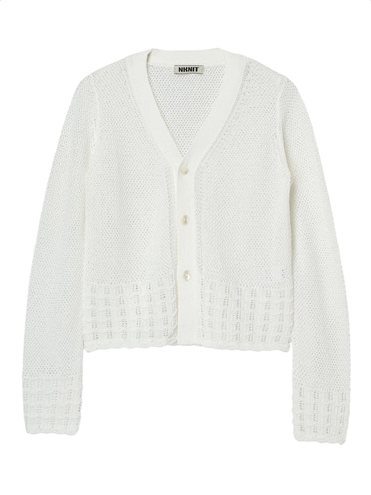 paper mix relaxed cardigan