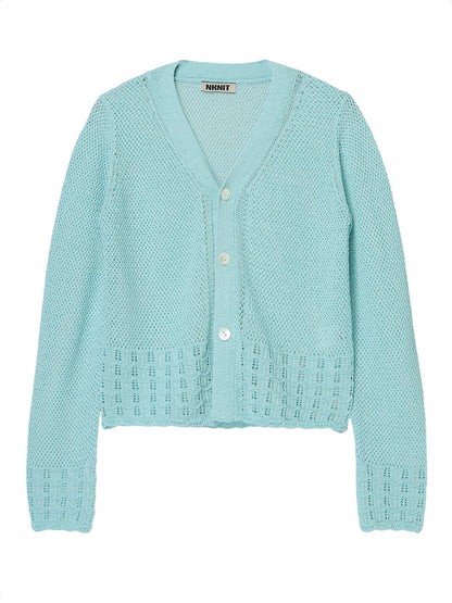 paper mix relaxed cardigan