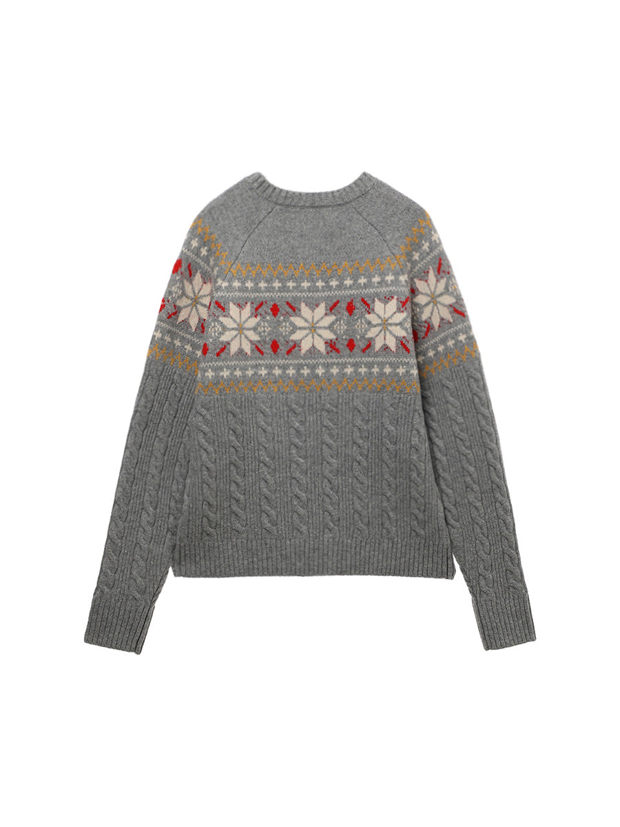 nordic pattern henley KNIT