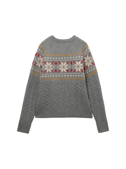 nordic pattern henley KNIT